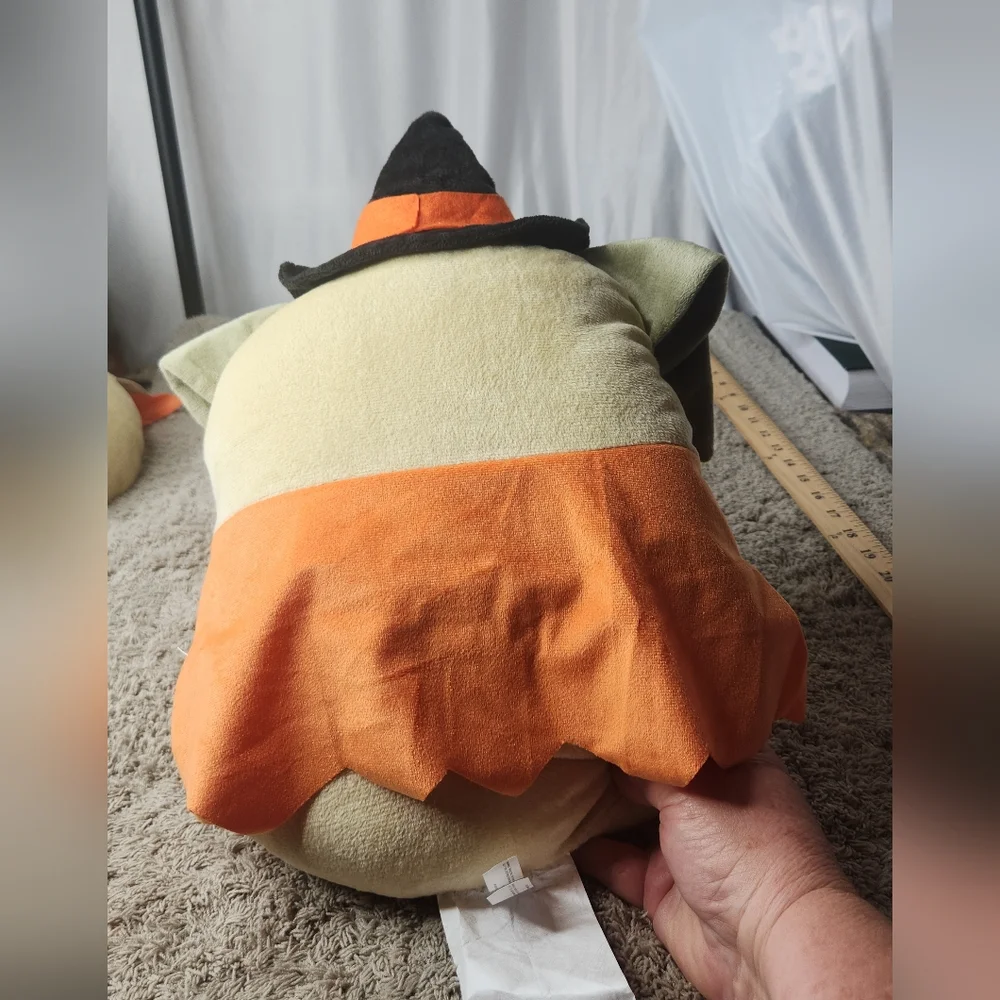 Plush Puppy Halloween Witch Hat Plush - Cream & Orange